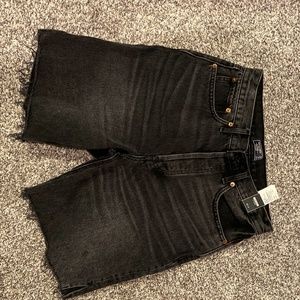 High Rise Long Denim Shorts 27